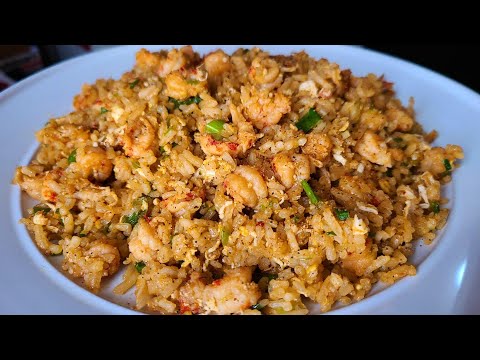 Spicy Crawfish Fried Rice | New Orleans style Fried rice with crawfish tails