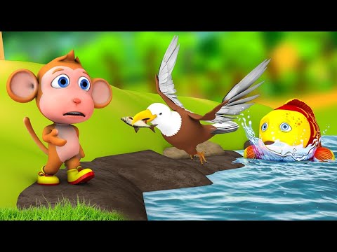 बंदर चील और मछली - Monkey Eagle and Fish Story | Hindi Kahaniya Comedy Hindi Moral Stories JOJO TV