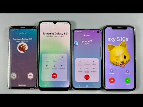 Incoming Call Samsung Galaxy S9 + Samsung Galaxy A24 + Samsung Galaxy S10e + IPhone XR