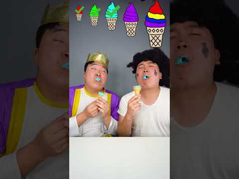 Rainbow ice cream Emoji Food Challenge | TikTok Funny Video | HUBA #shorts