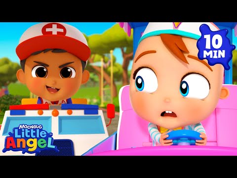 Toy Car Race 🚗 | Little Angel | Nursery Rhymes