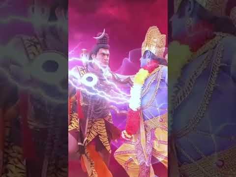 Mahadev😱 vs Vishnu 😲Fight 💯#shorts #radhakrishna #krishna #sanatandharma #sanatani #god #hindudharma