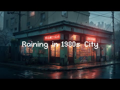 Raining in 1980s City 🌧️ Lofi Hip Hop 🎵 Lofi Music To Study/ Chill/ Stress Relief