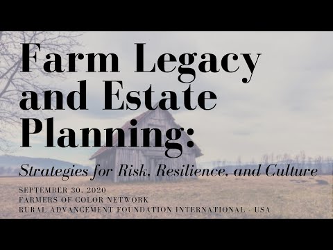 Webinar: Farm Legacy and Estate Planning: Strategies for Risk, Resilience, and Culture