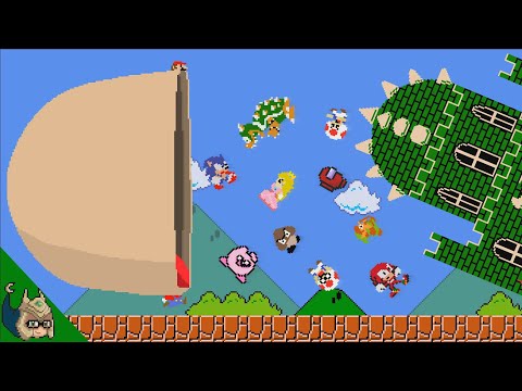 Super Mario God Mode INHALE EVERYTHING Bowser, Luigi, Sonic (ANIMATION)