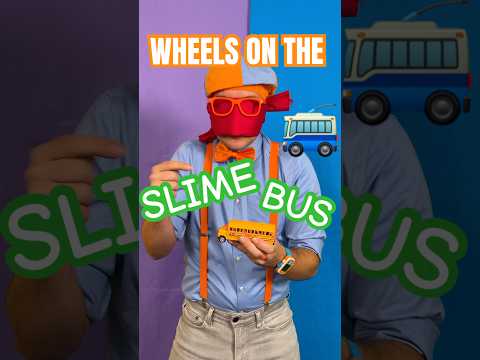 Find the Hidden Vehicles in SLIME! Wheels on the SLIME BUS! #blippi #shorts