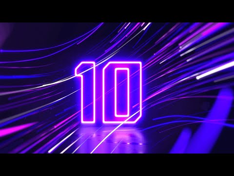 🌟 10 Second 🌟 4K Neon Countdown