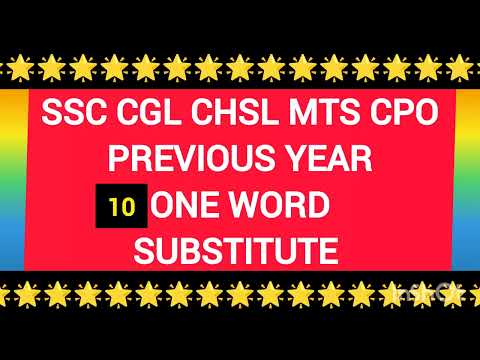 10+ Important questions of One Word Substitution For SSC CGL & All Upcoming Exams | Rani mam #ssc