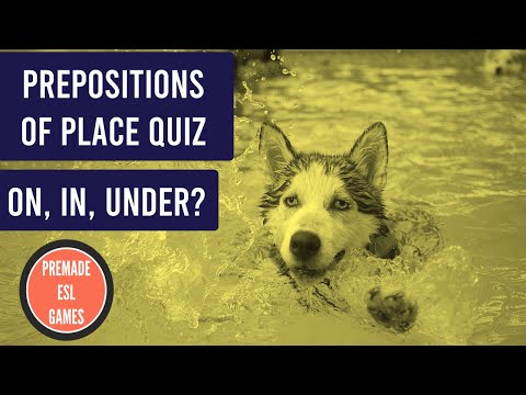 ON IN UNDER | Prepositions Of Place English Quiz  | ESL Activity