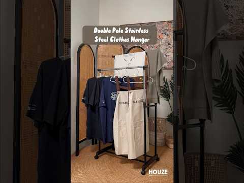 HOUZE | Double Pole Stainless Steel Clothes Hanger