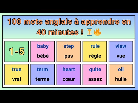 (1-5)Apprenez 100 mots anglais pour débutants - Améliorez votre vocabulaire en 40 minutes par jour !