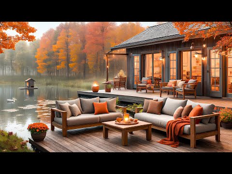 Smooth Autumn Morning Jazz in Outdoor Coffee Shop Ambience - Relaxing Bossa Nova Jazz for Study,Work