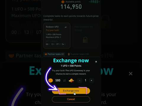 Binance Moonbix UFO Update || How to Redeem UFO || Points to UFOs