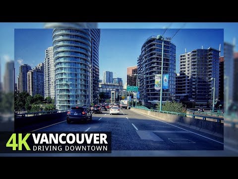 Vancouver 4K60fps - Driving Downtown - British Columbia, Canada