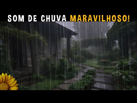 Fim de Tarde com SOM de CHUVA MARAVILHOSO! 🌧Pancadas de CHUVA com TROVÕES⚡