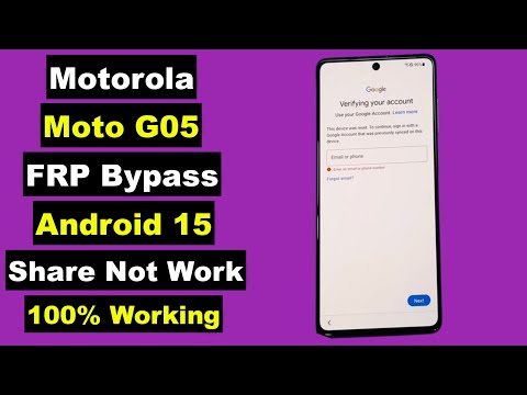 Motorola Moto G05 FRP Bypass Android 15 | Motorola Moto G05 Google Account Unlock | Share Not Work