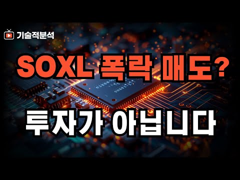 SOXL 폭락이라 매도해야 할까? ｜투자는 이걸 지켜야 합니다!