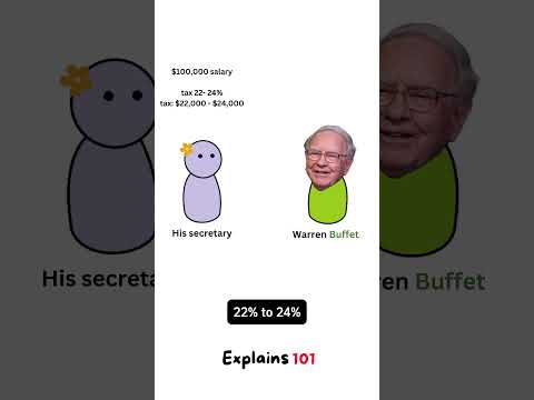 How does Warren Buffet pay less tax rate than his secretary? #foryou #fyp #money #billionaire #tax