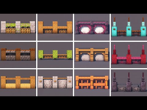 12 Must Know Minecraft Wall Designs! (Tutorial)