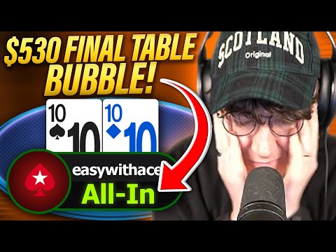 HUGE 3 Way All-In! $530 Final Table Bubble