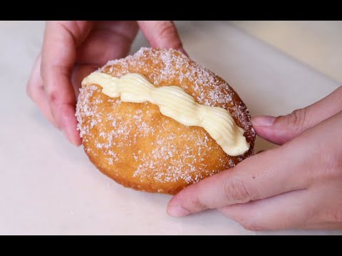 #46 黃金炸麵包 ( 加卡士達餡 ! )Golden Fried Bread (with custard filling! )【黃子橙Zicheng】