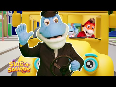 Wheels On The Bus 🚌  Nursery Rhymes & Fun Kids Songs | Dinosaurs for kids 🦖🦕 - Sing-A-Saurus!