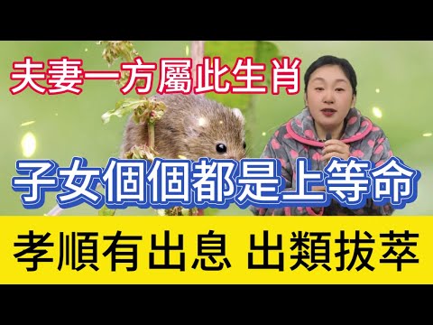 兩口子一方屬此生肖！子女皆具上等命格！孝順有為出息大！出類拔萃令人羨！#風水 #佛教 #生肖 #運勢 #2024年