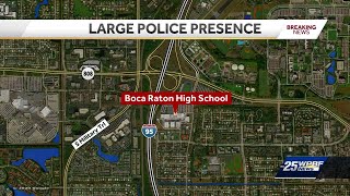 Large police presence at Boca Raton High School