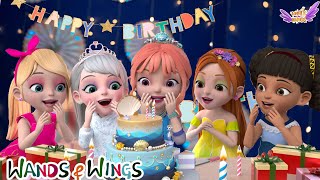 Princess Happy Birthday Party | Happy Birthday Song + Blossom Turned into ICE - Wands & Wings