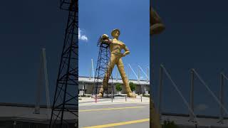 Golden Driller Statue in Tulsa, Oklahoma #usa #travel #roadtriplife #vacation