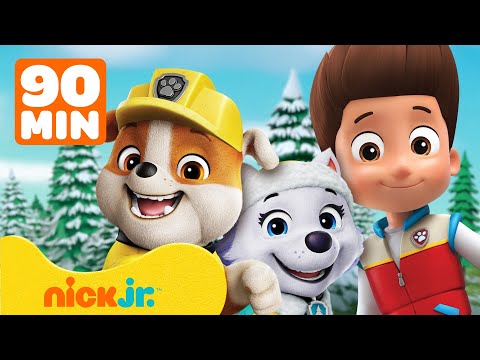 Paw Patrol |Los MEJORES rescates navideños de Rubble y PAW Patrol | 90 minutos | Nick Jr. en Español