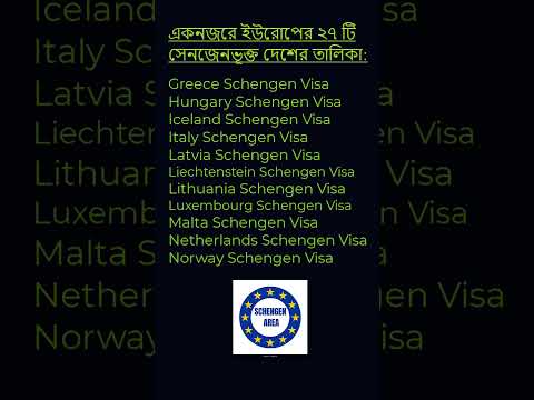 একনজরে ইউরোপের সেনজেনভূক্ত দেশের তালিকা | List of Schengen Countries #shorts