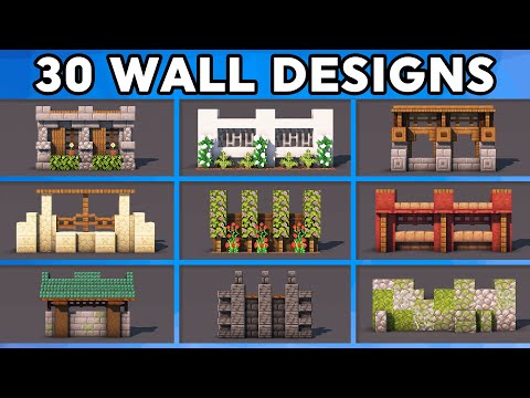 30 Must Know Minecraft Wall Designs! (Tutorial)