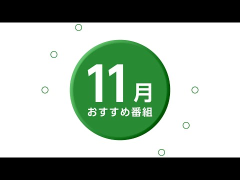 【CCNチャンネル】2024年11月のおすすめ番組をご紹介！