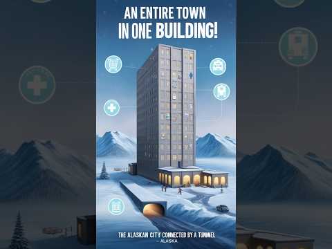 A City in One Building - Discover Alaska’s Unique Town #usa  #amazing #building #shorts