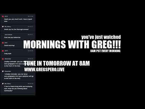 MORNINGS WITH GREG!!!