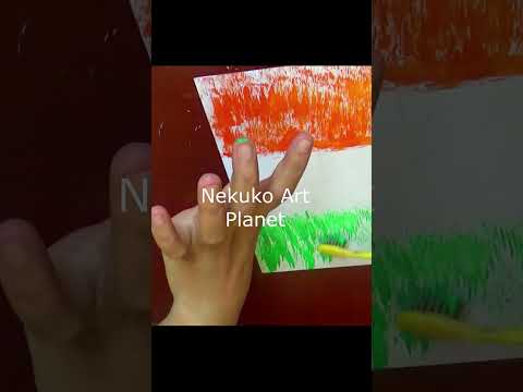 Republic day toothbrush painting #diyideas #nekukoartplanet #republicdaydrawing #toothbrushpainting