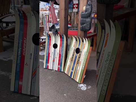 Cornhole Set Made From Cross Country Skis