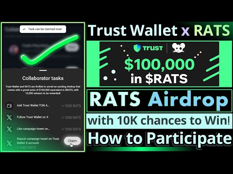 Trust Wallet RATS Airdrop || Earn RATS || How to Participate || Rats Kingdom Tasks