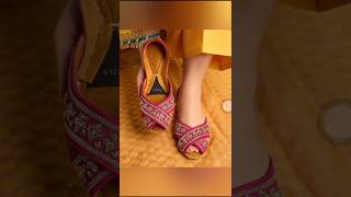 Embroidered slippers ✨💖 designs fancy footwears #shorts #shortsviral #youtubeshorts