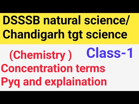 Solution |Concentration terms|| Tgt science #dsssb2024 #chandigarhtgt