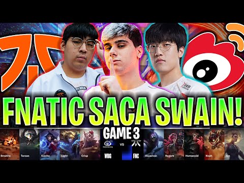 FNATIC SACA SWAIN MID EN LA PARTIDA DECISIVA!😱 | FNC vs WBG Game 3 SWISS STAGE WORLDS 2024 LVP