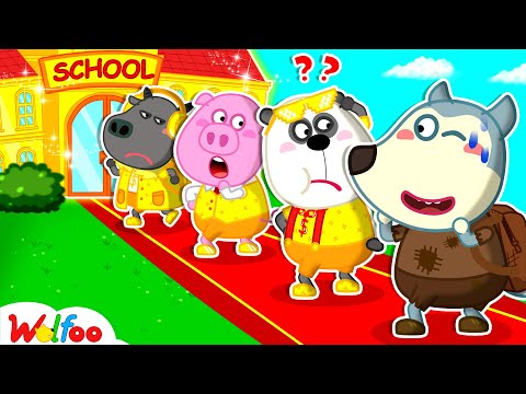 Wolfoo Wants to Study in Rich School🥺Rich vs Broke | School Stories for Kids+ More | Wolfoo Channel