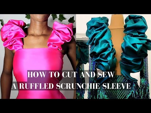 How To Cut and Sew Ruffled Scrunchie sleeves |Beginner Friendly