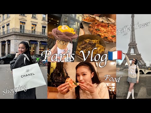 【Paris vlog 】人生初のパリ🇫🇷沢山歩いて食べてショッピングした1日をお届け❤︎エッフェル塔/凱旋門/ショッピング