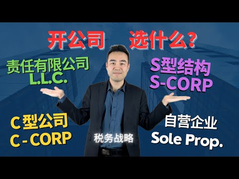 2024 美国开公司该选哪个？公司类型税务战略 | Sole Prop | LLC | C Corp | S Corp