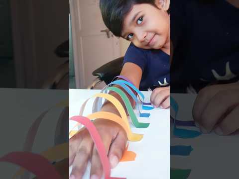 rainbow 🌈 dot stickers | easy craft for kids | paper craft #shorts #ytshorts #papercraft