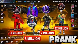 Satvik , Nitin free fire, Decor bhai and Hakson Bhai 🔥 Angel Emote Prank 😂 Garena Free Fire Max