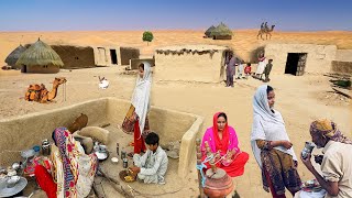 Desert Woman Morning Routine Pakistan | Village Life Pakistan | Traditional Desert Village Food