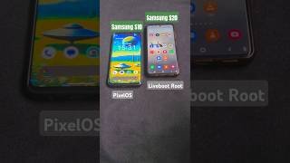 Samsung S10 PixelOS vs. Samsung S20 LiveBoot | Android 14 vs. Android 12 reboot test #root #shorts